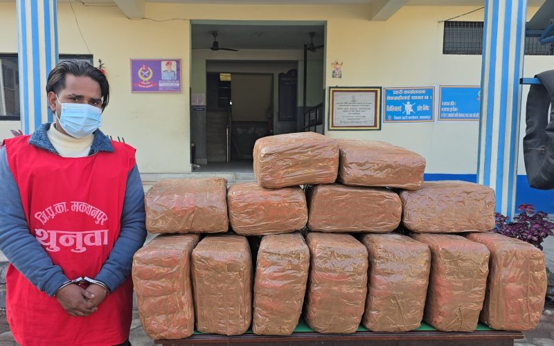 हेटौंडाबाट १११ किलो गाँजासहित भारतीय नागरिक पक्राउ