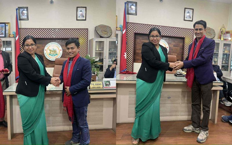 अध्यक्ष मगर र अधिकारीलाई भरतपुरमा सम्मान र बधाई