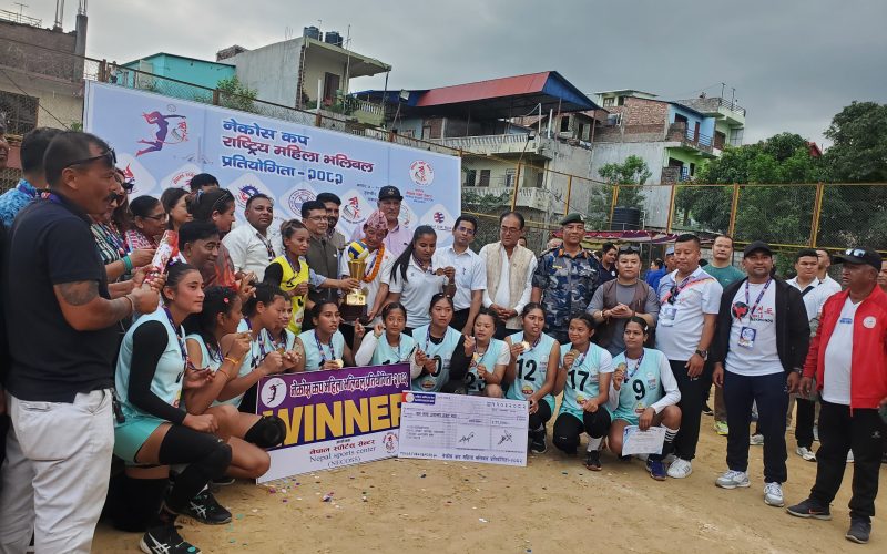 न्यु डायमन्डले जित्यो नेकोस कप राष्ट्रिय महिला भलिबलको उपाधि