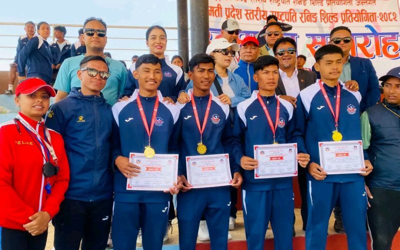 राष्ट्रपति रनिङ्ग शिल्डमा एथ्लेटिक्सतर्फ मकवानपुरलाई ८ पदक