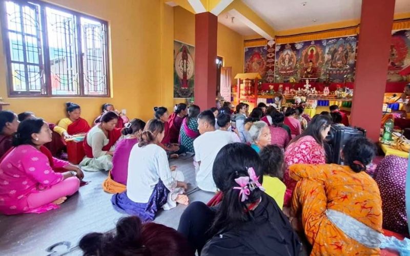 टासी छ्योइलिङ गुम्बा मनहरी बसन्तपुरमा ञ्युङ्ने मौनव्रत व्रत सम्पन्न