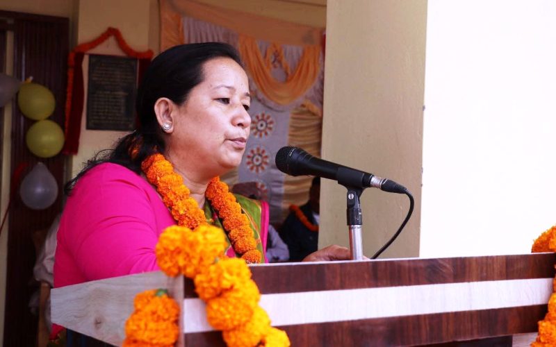 मेयर लामाद्वारा हेटौंडा–५ को वडा कार्यालय तथा सामुदायिक भवन उद्घाटन